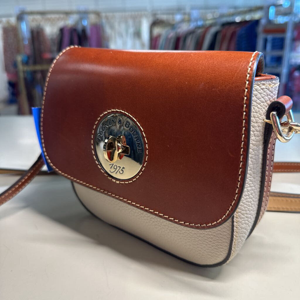 Dooney & Bourke Pebble Turnlock Flap Saddle Crossbody