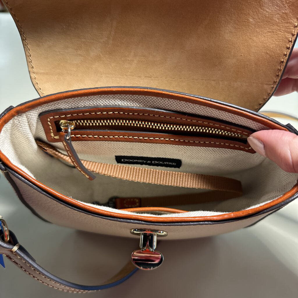 Dooney & Bourke Pebble Turnlock Flap Saddle Crossbody
