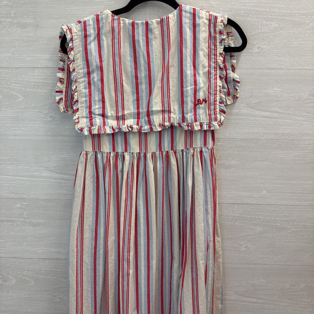 Damson Madder Josephine Striped Cotton Dress 6