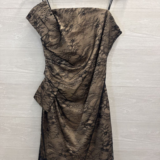 ABS Black Lace Detail Short Formal Dress 8