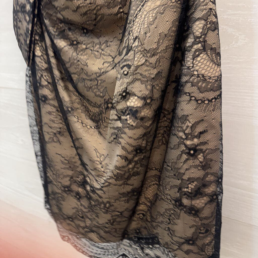 ABS Black Lace Detail Short Formal Dress 8