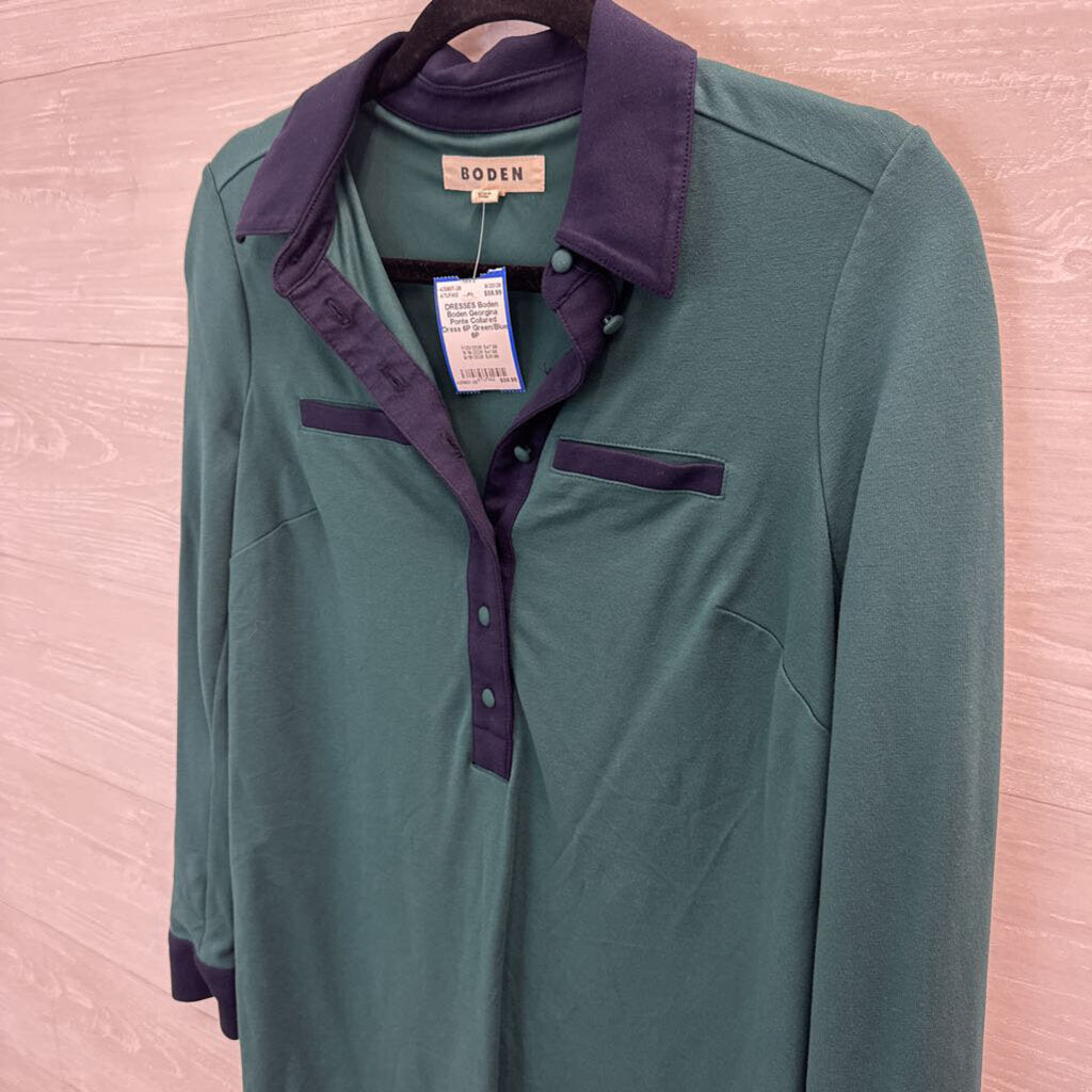 Boden Georgina Ponte Collared Dress 6P