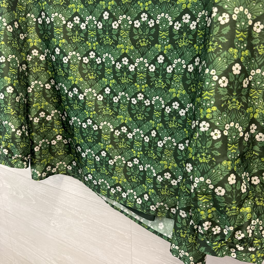 Tuckernuck Printed Ruffle Collar Top XXS