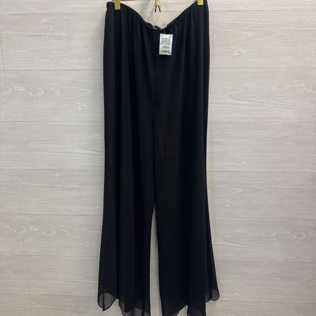 Alex Evenings Pull On Chiffon Palazzo Pants Large