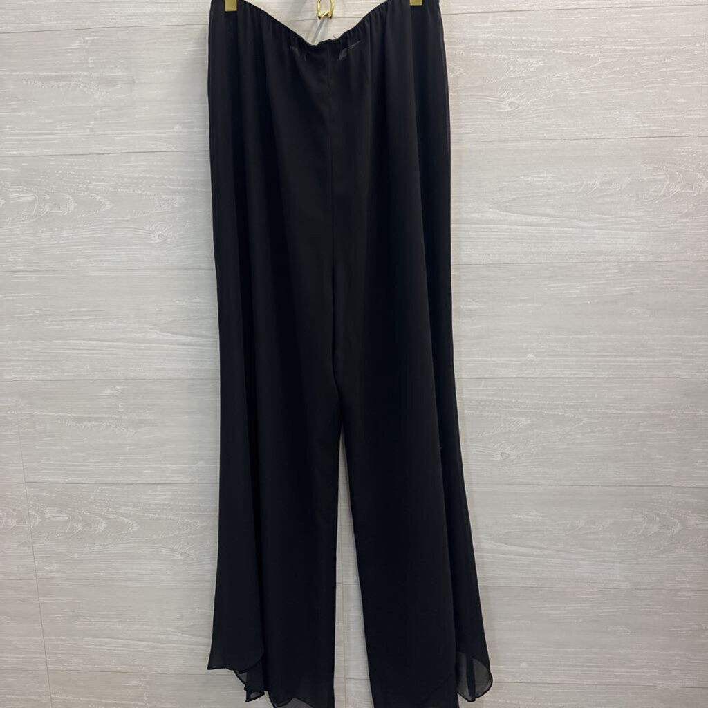 Alex Evenings Pull On Chiffon Palazzo Pants Large