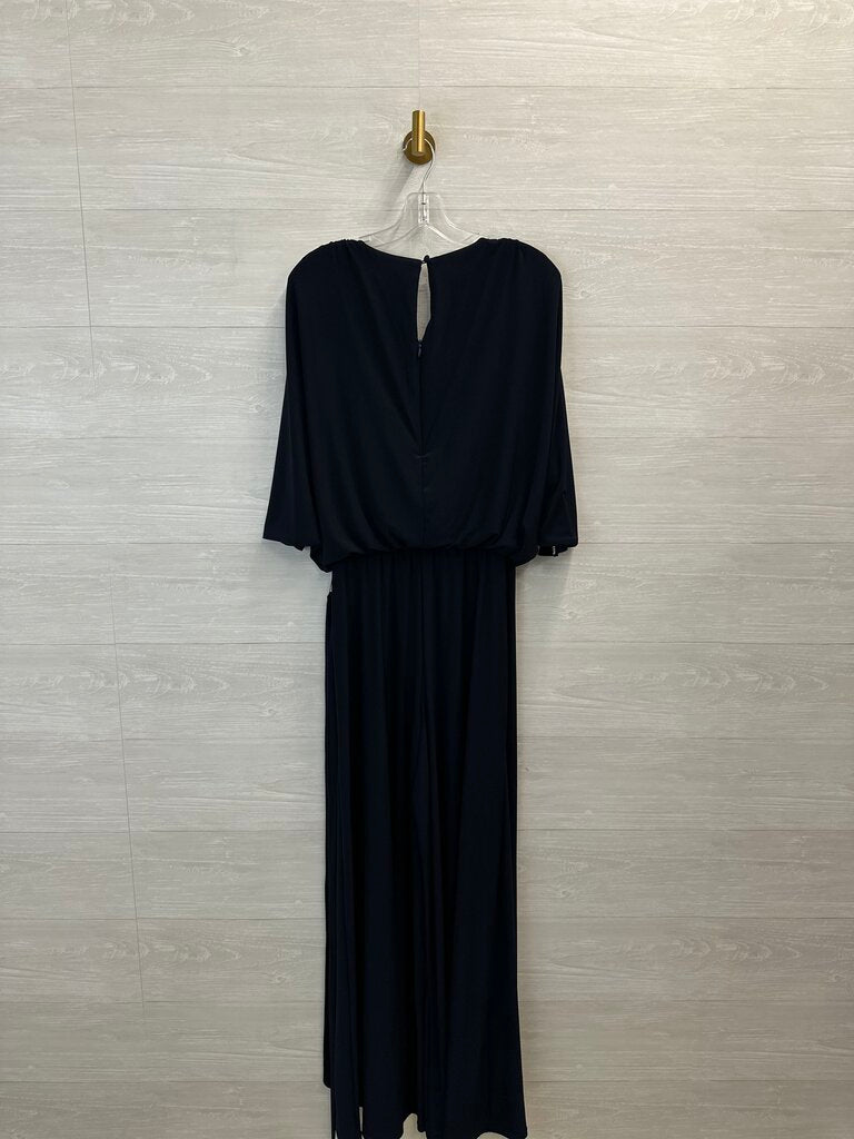 MSK Navy Blouson Jumpsuit Medium