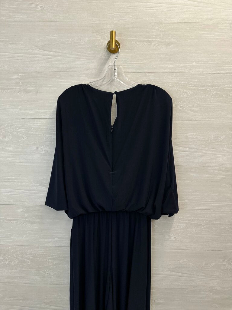 MSK Navy Blouson Jumpsuit Medium