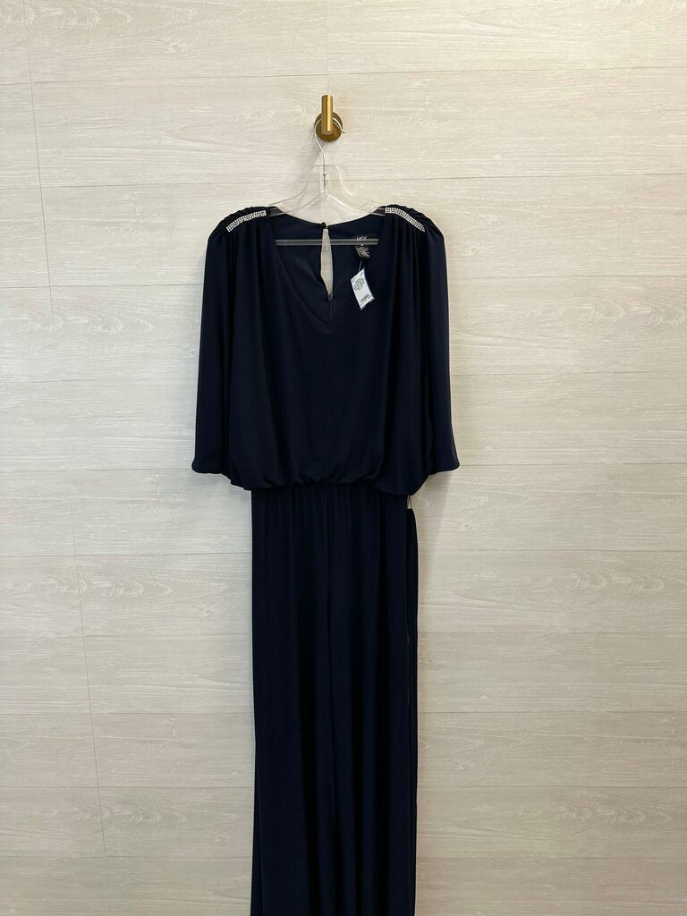 MSK Navy Blouson Jumpsuit Medium