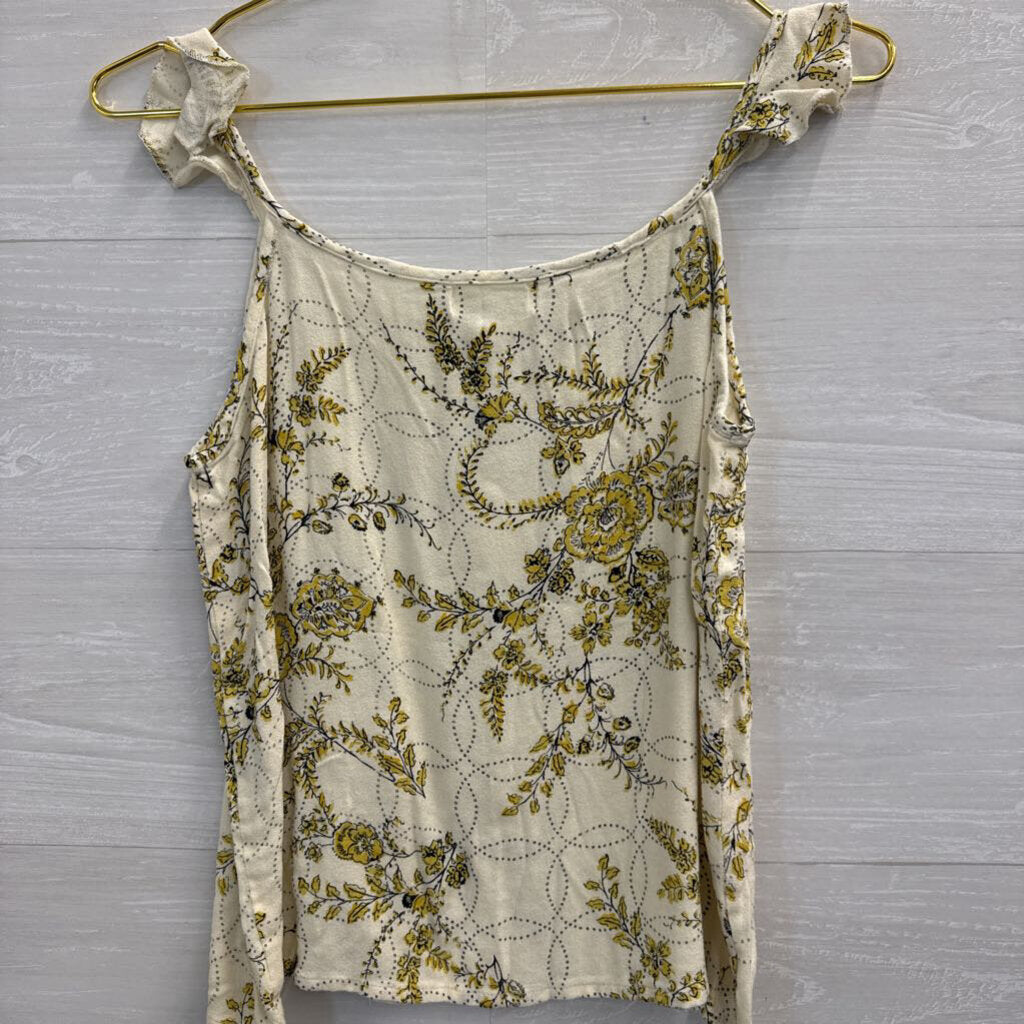 World Market Flower Print Tank Top Small/Medium