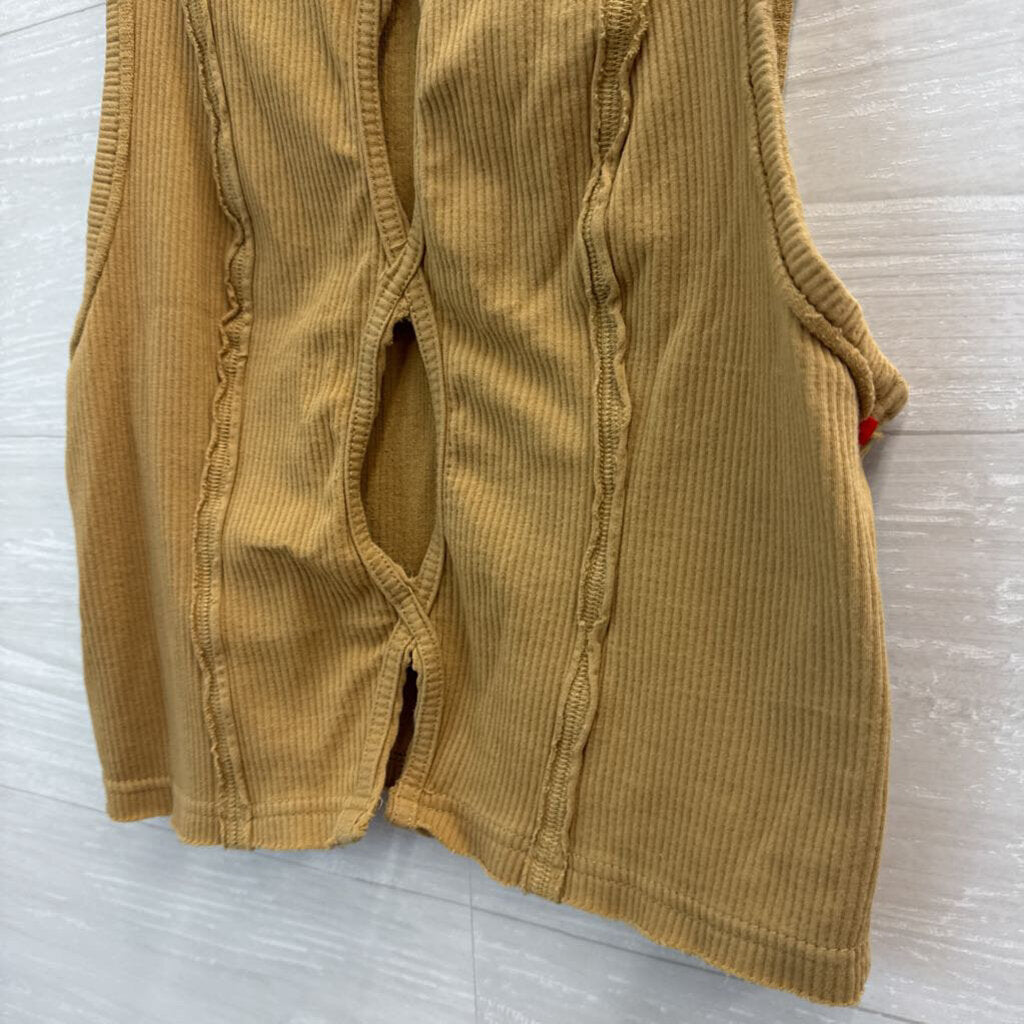 FP Movement Ribbed Keyhole Front Tank Top Small