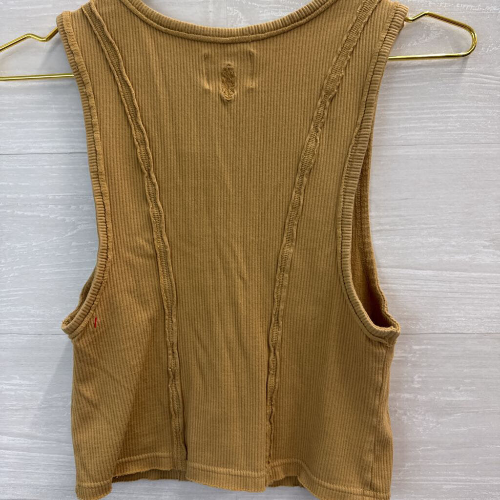 FP Movement Ribbed Keyhole Front Tank Top Small