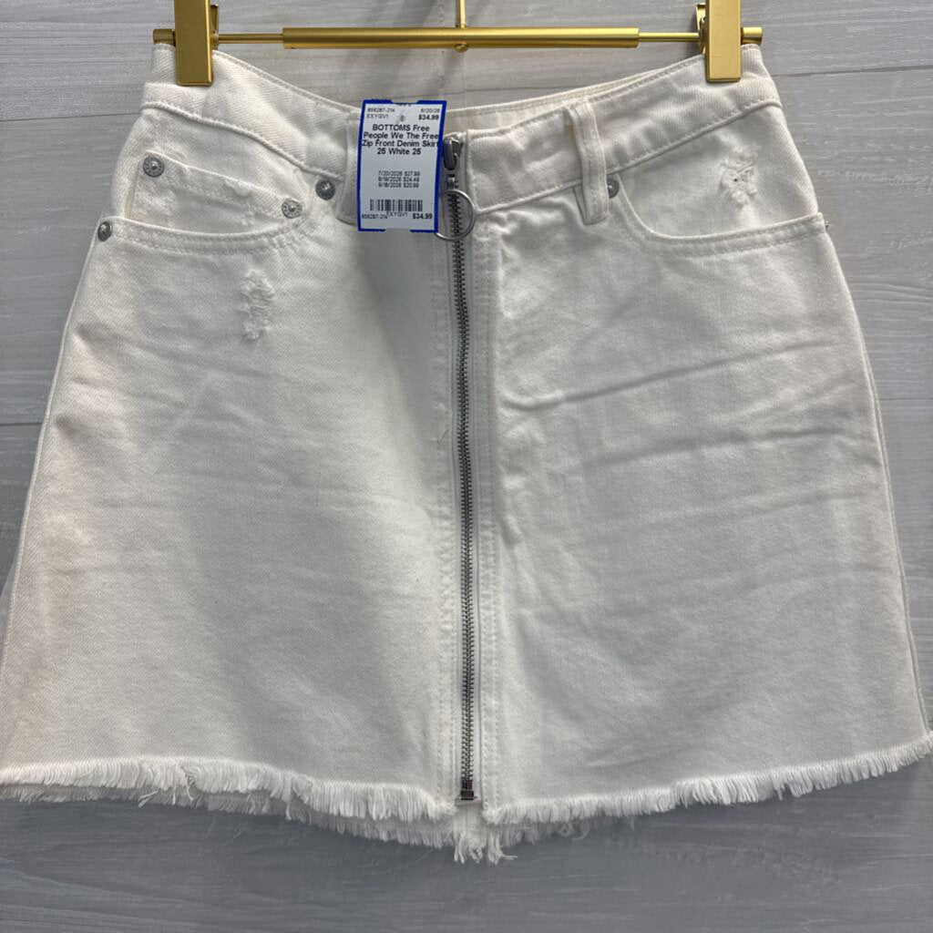 We The Free Zip Front Denim Skirt 25