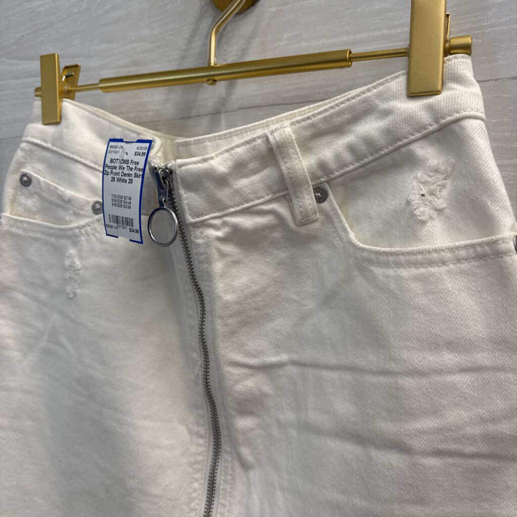 We The Free Zip Front Denim Skirt 25