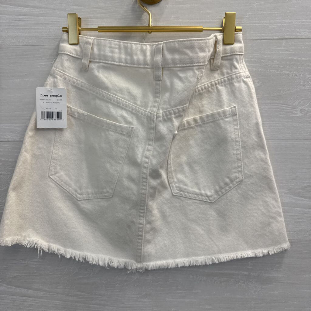 We The Free Zip Front Denim Skirt 25