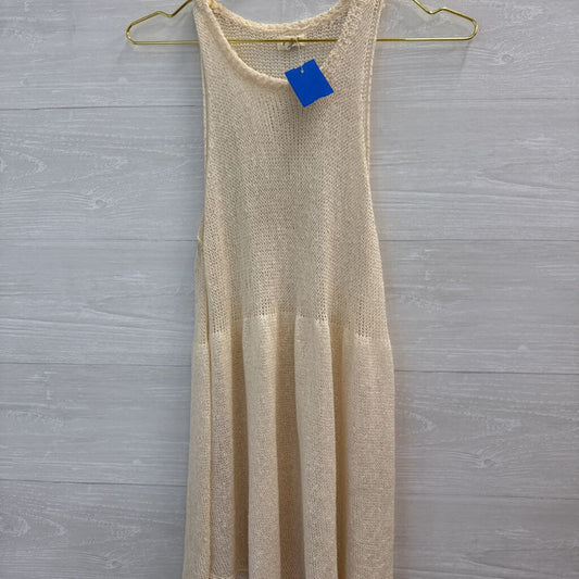 POL Cream Crochet Knit Tank Top Small