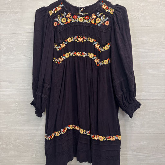 Free People Pasadena Floral Embroidered Dress Extra Small