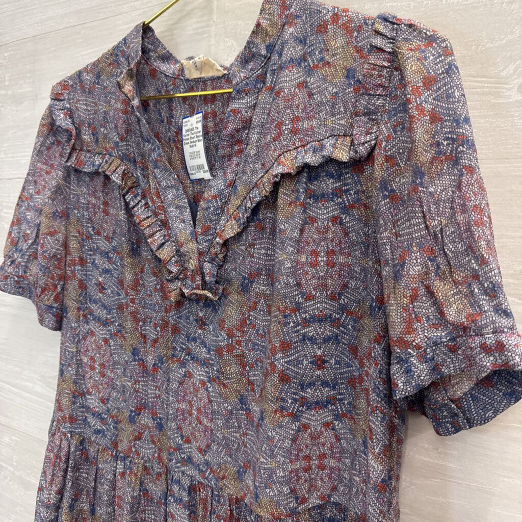 The Korner Printed Short Sleeve Dress Medium