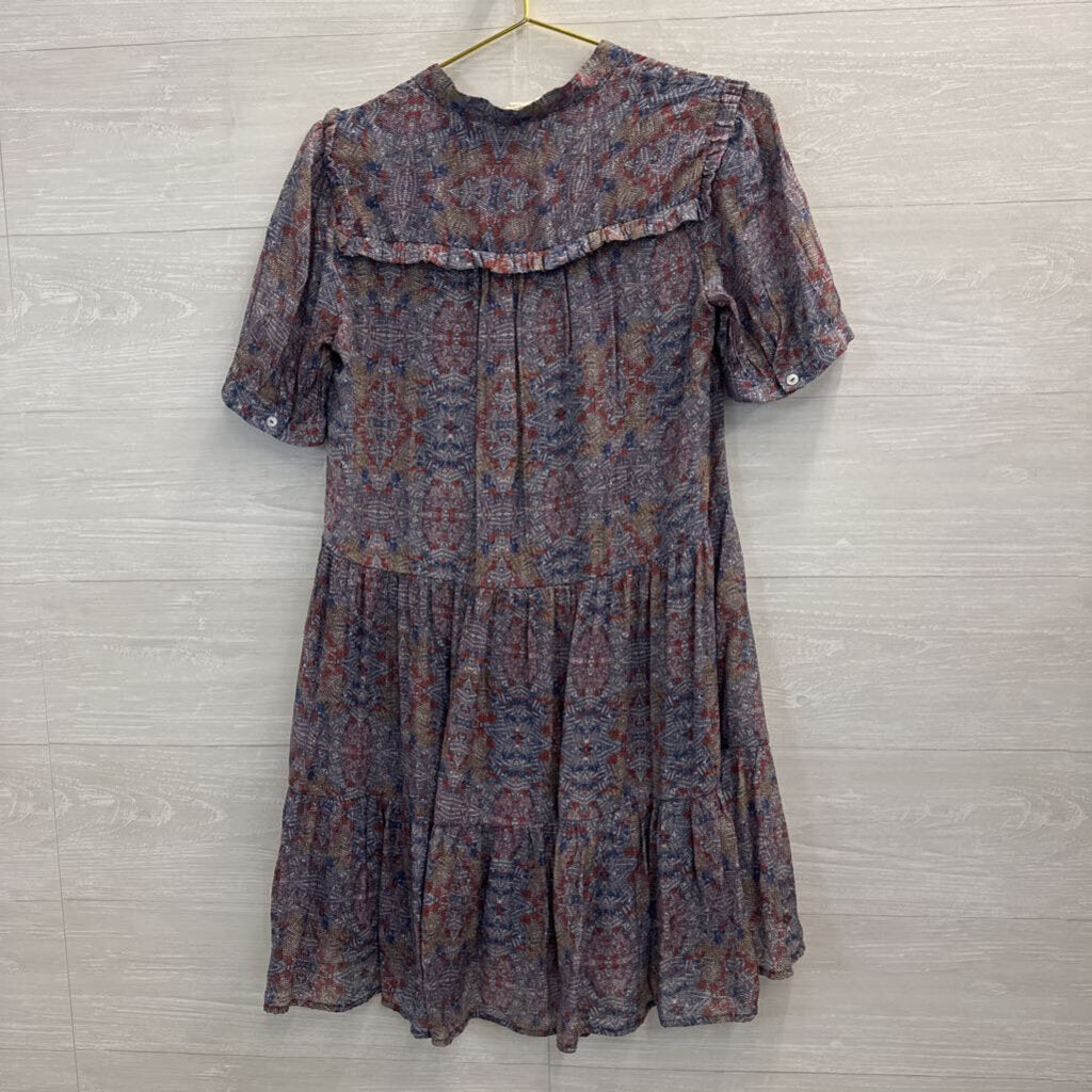 The Korner Printed Short Sleeve Dress Medium