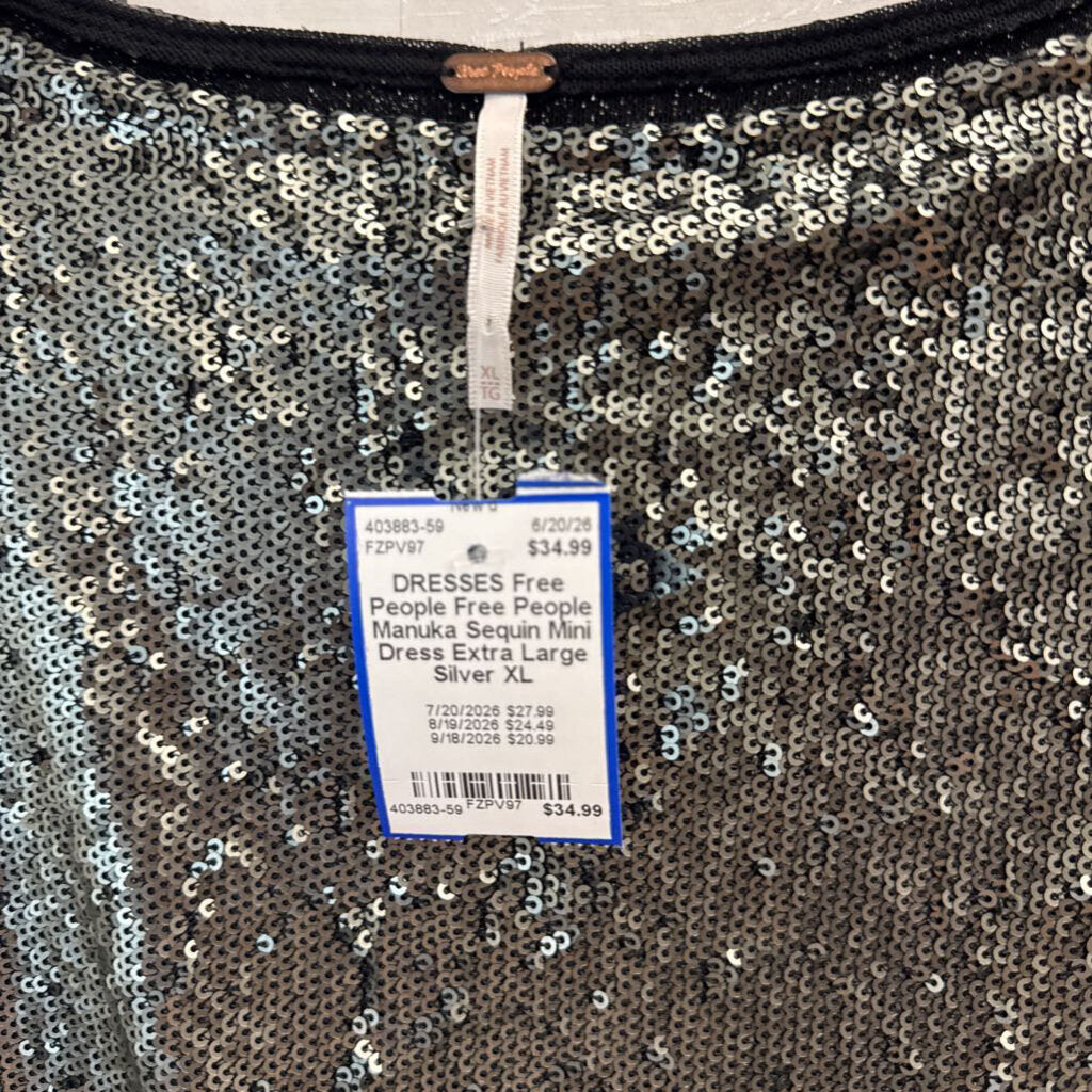 Free People Manuka Sequin Mini Dress Extra Large