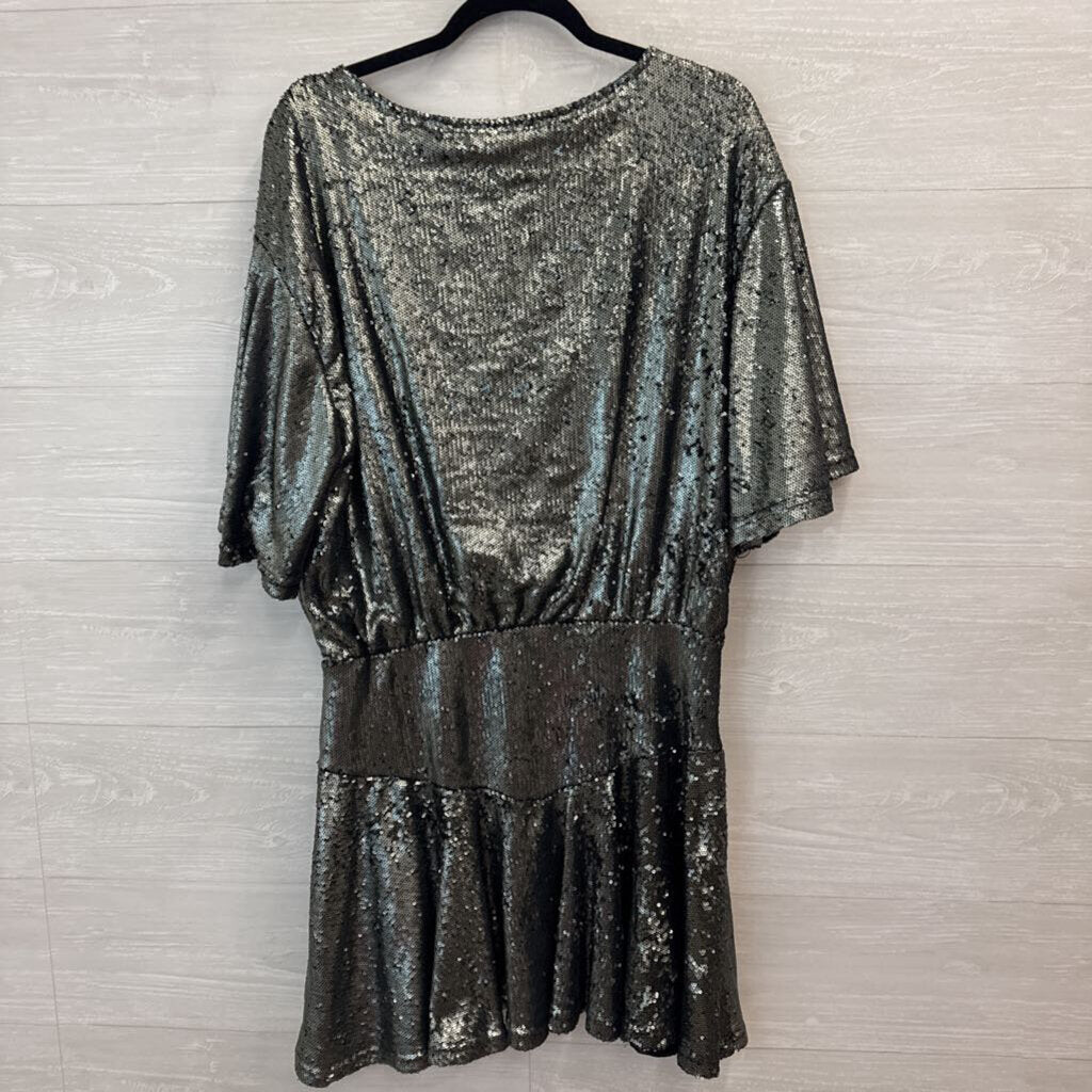 Free People Manuka Sequin Mini Dress Extra Large