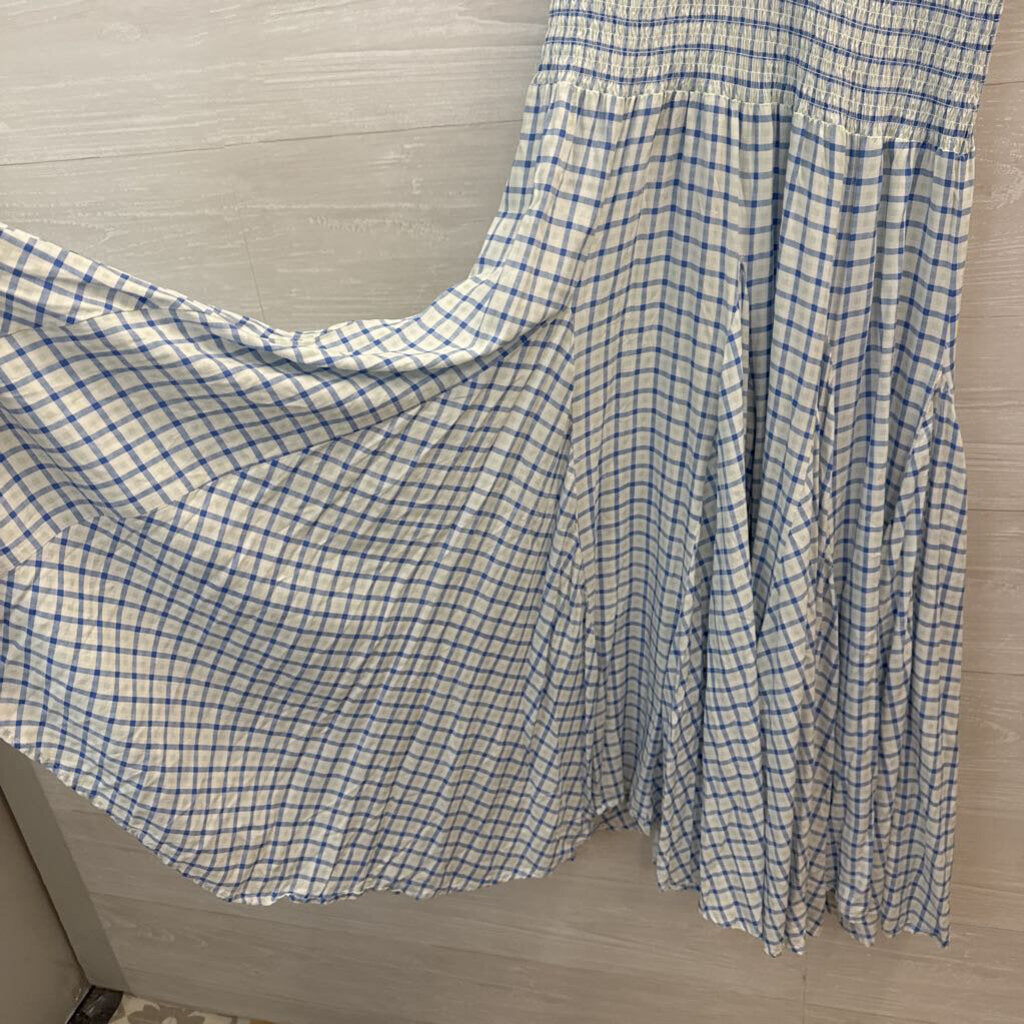 Aureum Striped Cotton Button Up Mini Dress Medium