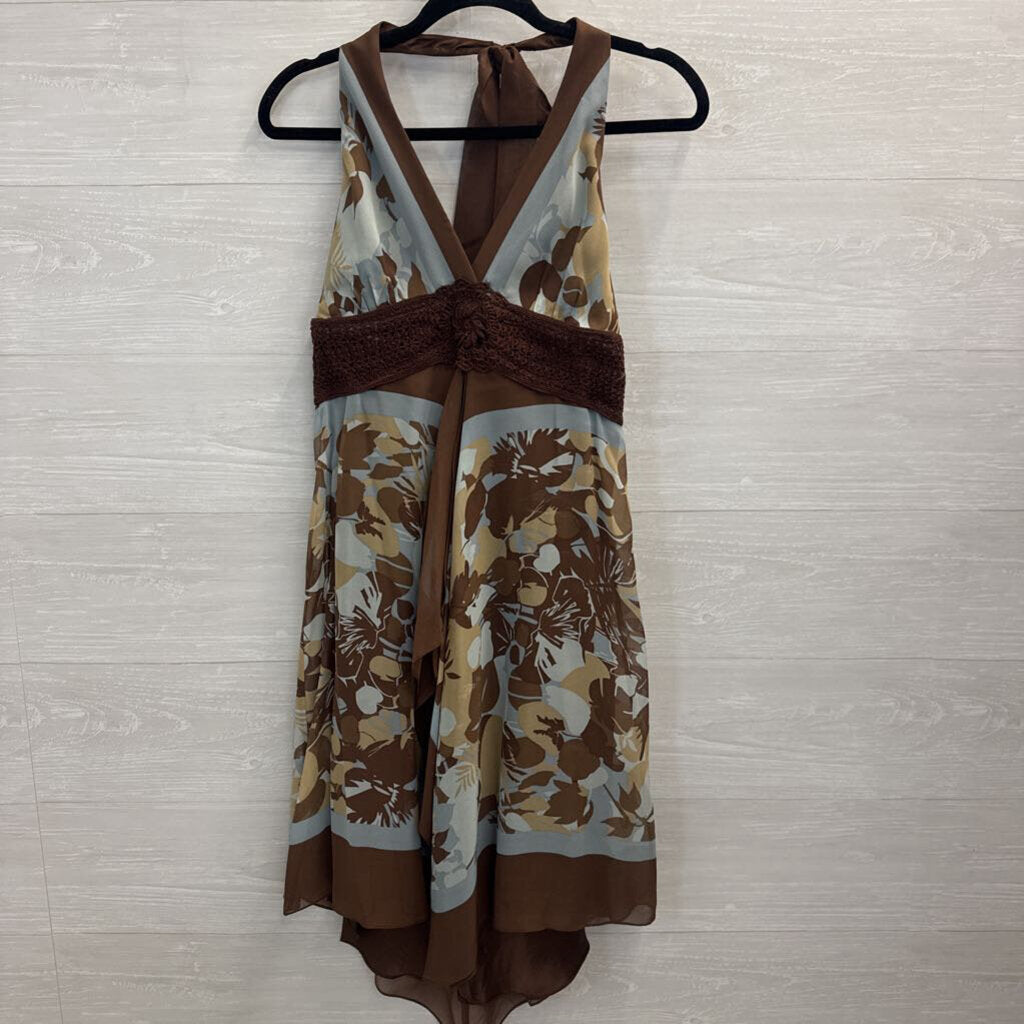Y2K BCBGMaxAzria Printed Halter Dress 10
