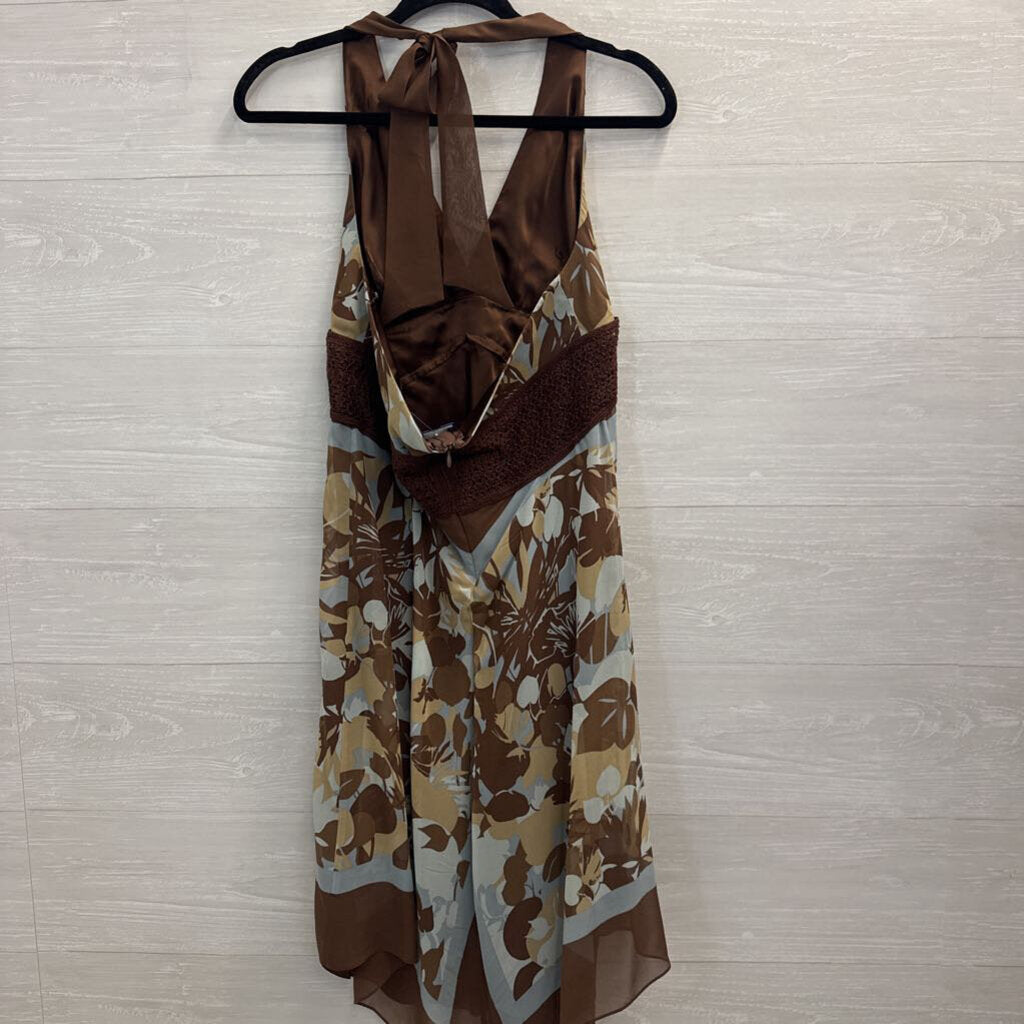 Y2K BCBGMaxAzria Printed Halter Dress 10