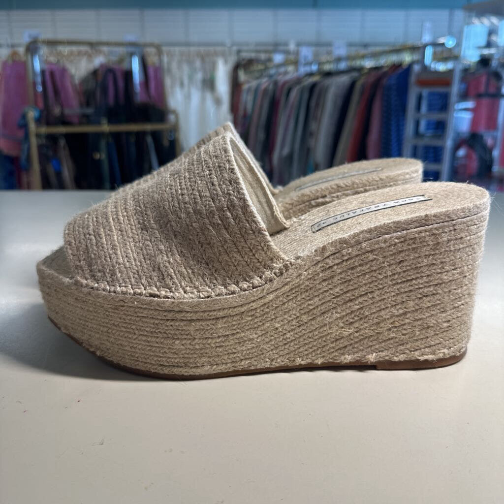 Zara Raffia Platform Sandal 42