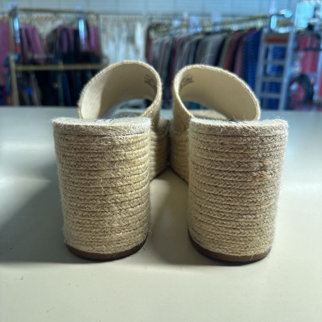 Zara Raffia Platform Sandal 42