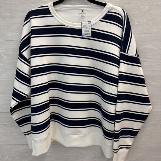 Danskin Striped Crewneck Sweatshirt Medium