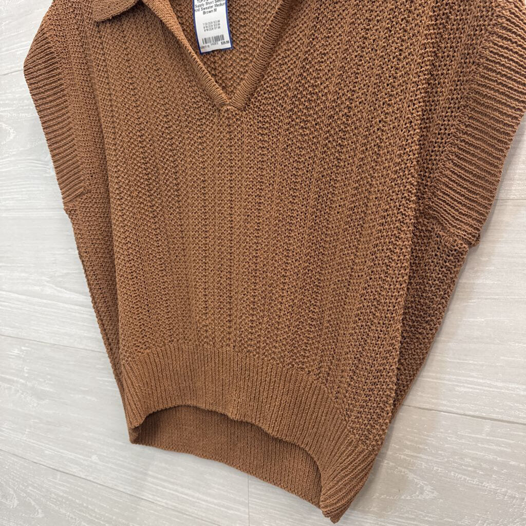 Z Supply Short Sleeve Knit Sweater Medium