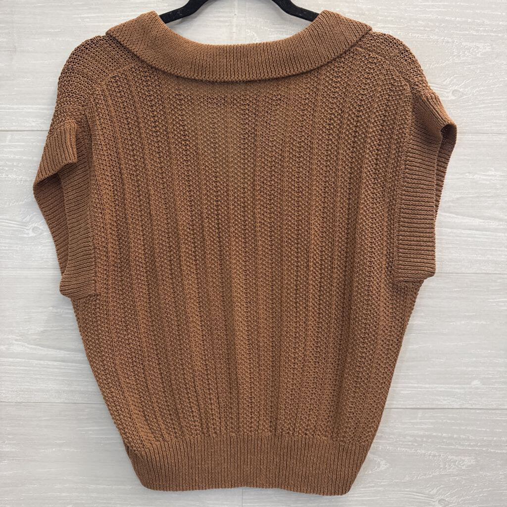 Z Supply Short Sleeve Knit Sweater Medium