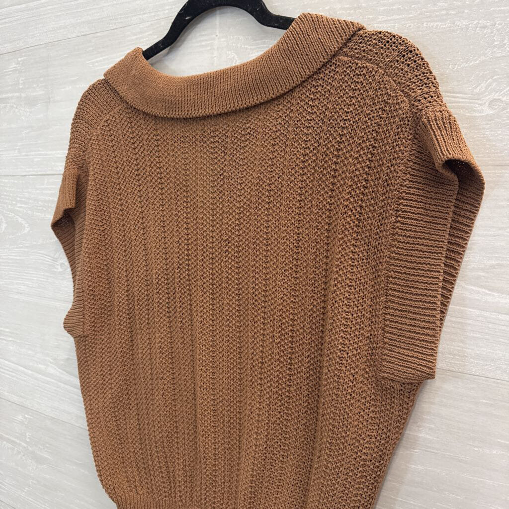 Z Supply Short Sleeve Knit Sweater Medium