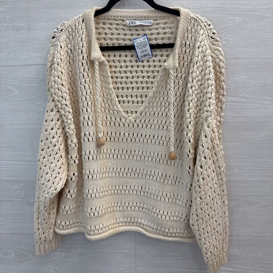 Zara Oversized Crochet Nautical Sweater Extra Small/Small