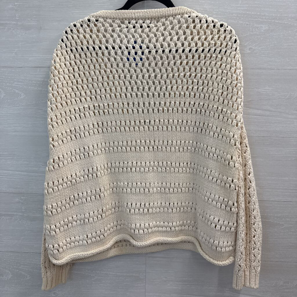 Zara Oversized Crochet Nautical Sweater Extra Small/Small