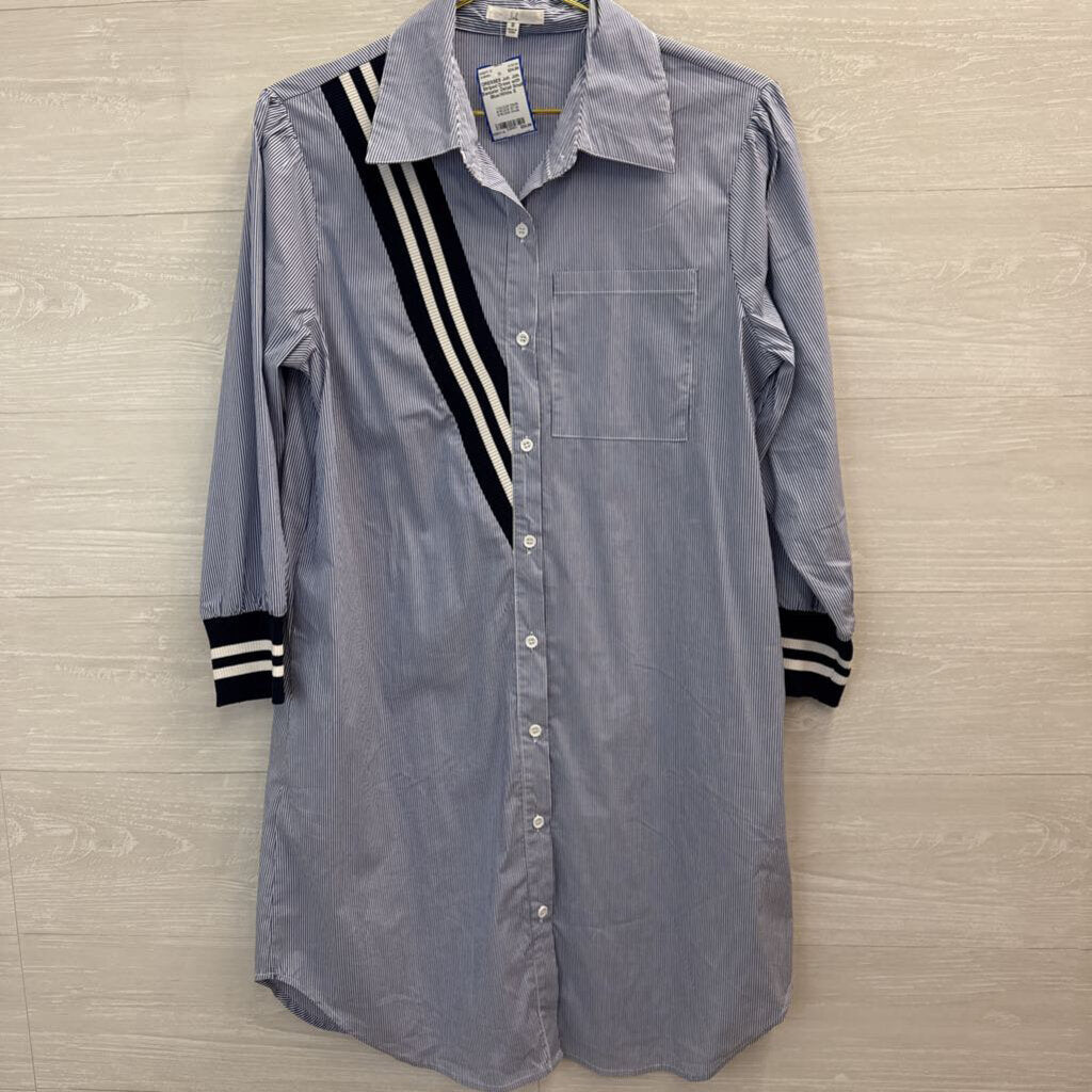 Joh. Striped Dress with Sweater Detail Small