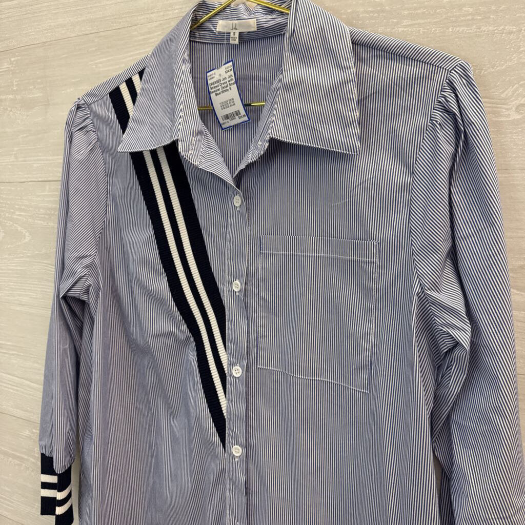 Joh. Striped Dress with Sweater Detail Small