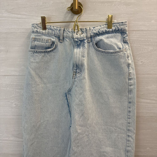 Zara Light Wash Midi Denim Skirt Medium