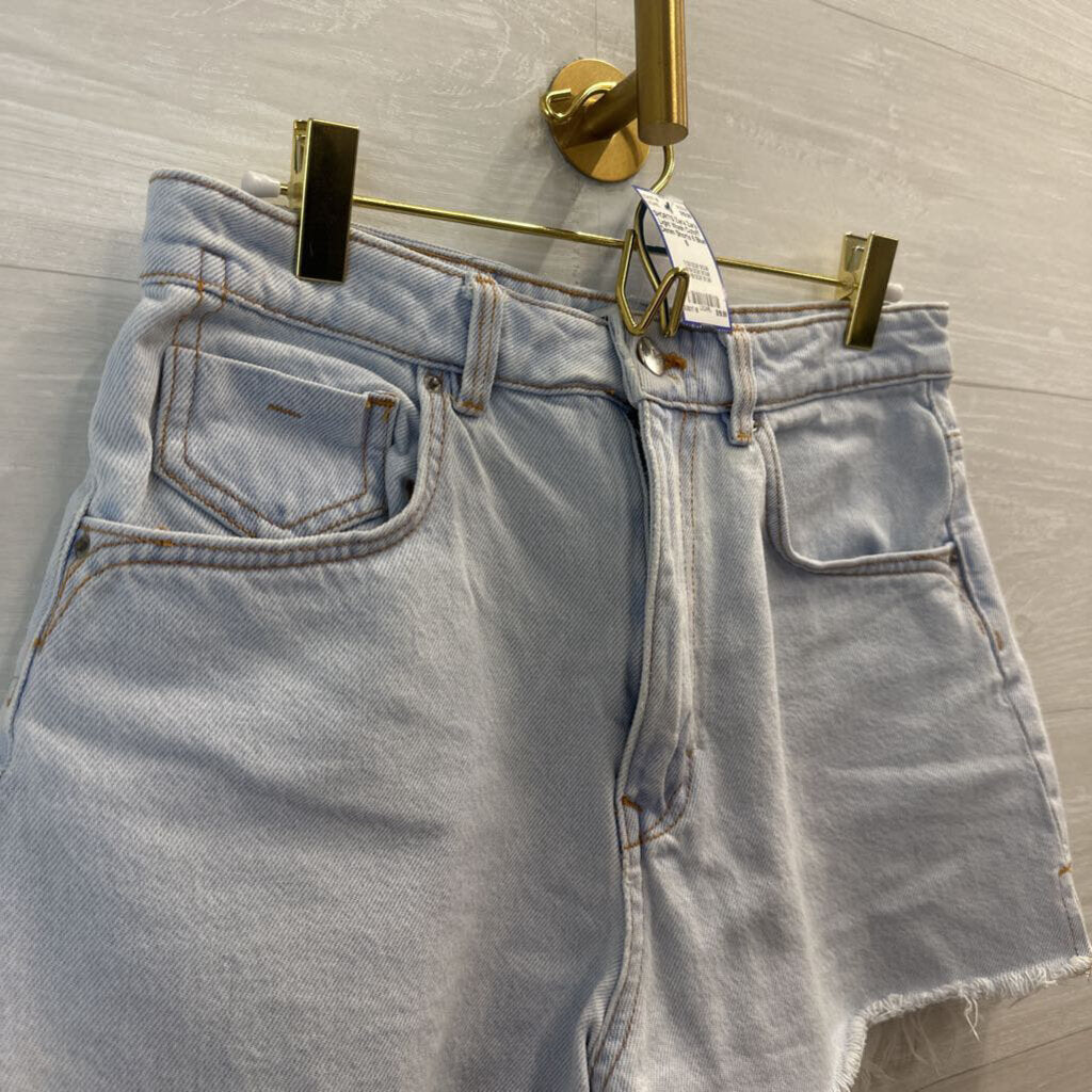 Zara Light Wash Cutoff Denim Shorts 6