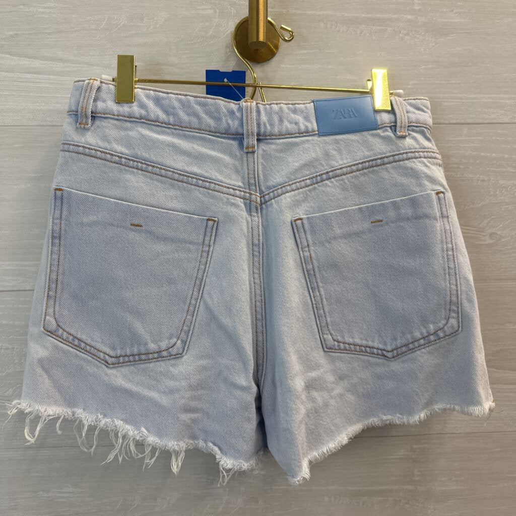 Zara Light Wash Cutoff Denim Shorts 6