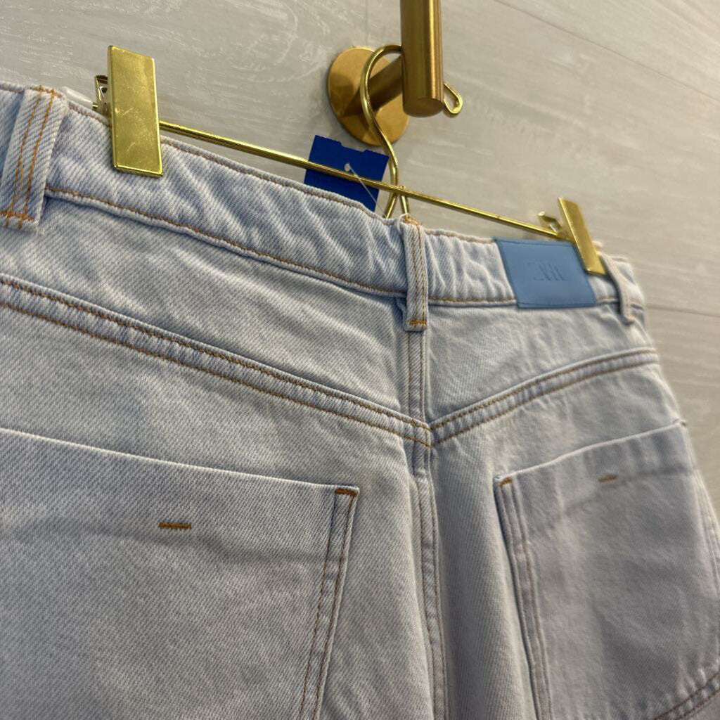Zara Light Wash Cutoff Denim Shorts 6