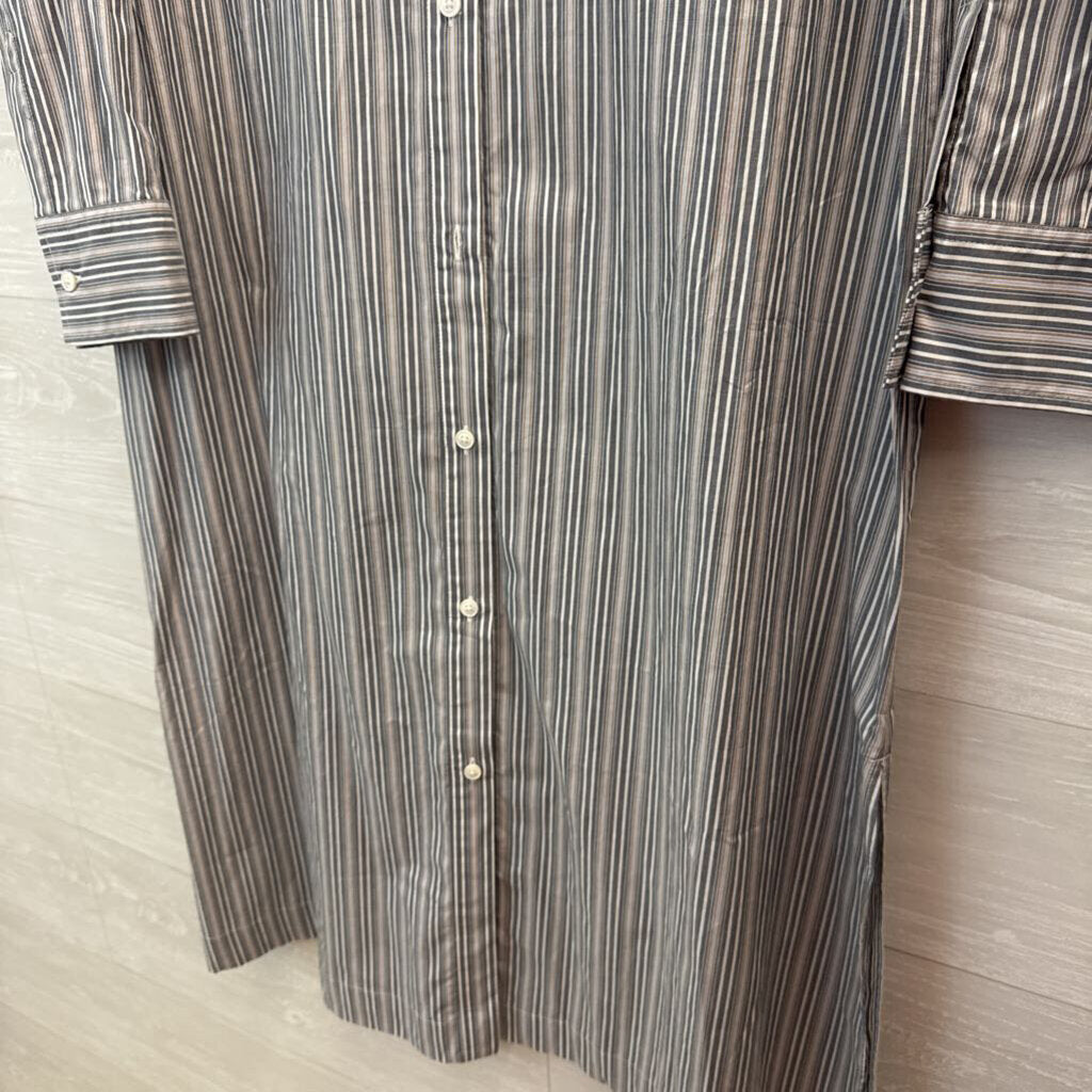 Haven Striped Button Up Shirt Dress Medium