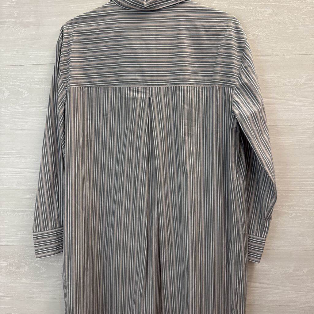 Haven Striped Button Up Shirt Dress Medium