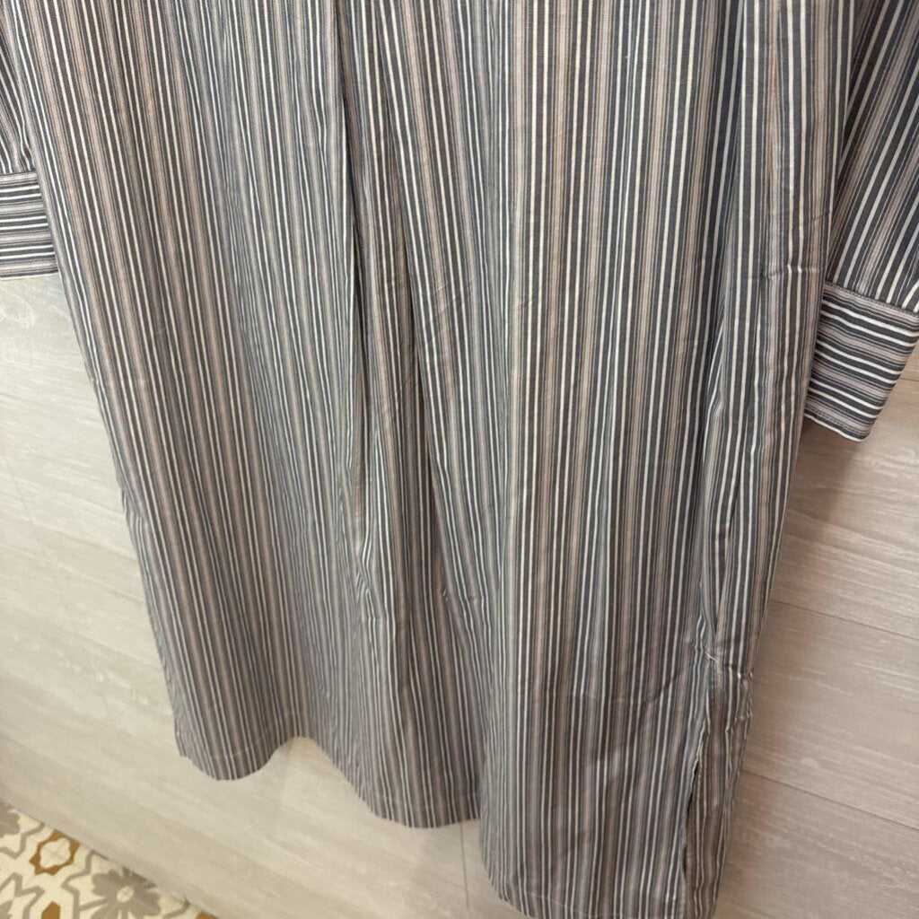 Haven Striped Button Up Shirt Dress Medium