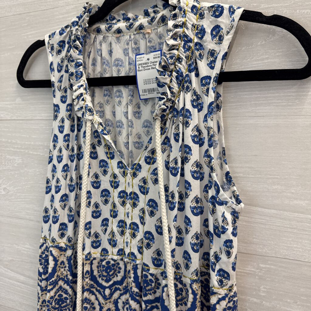 Chelsea & Theodore Floral Maxi Dress Medium