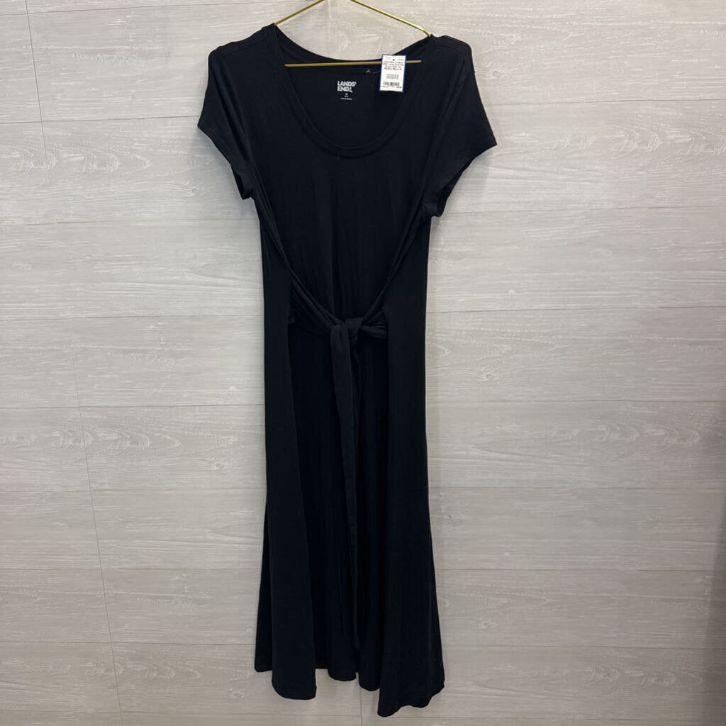 Lands End Midi Dress With Tie Medium