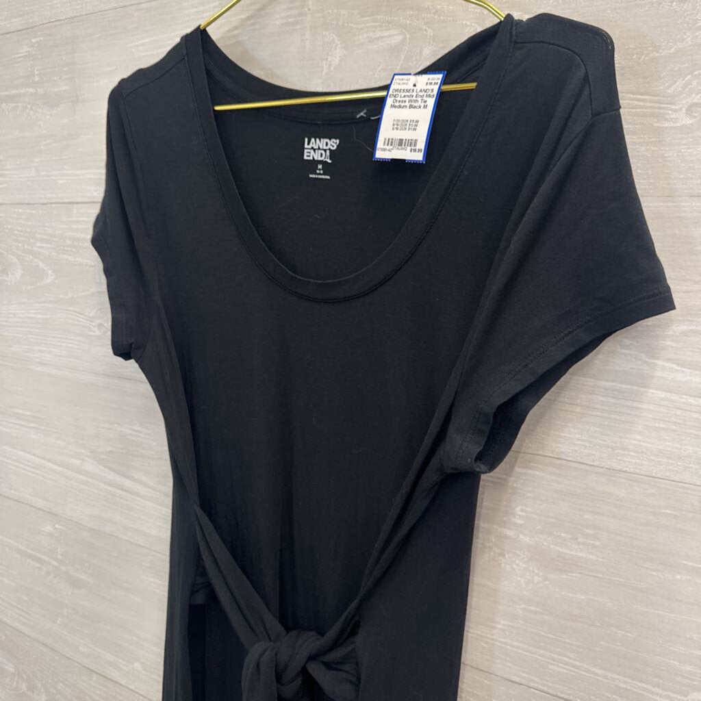 Lands End Midi Dress With Tie Medium
