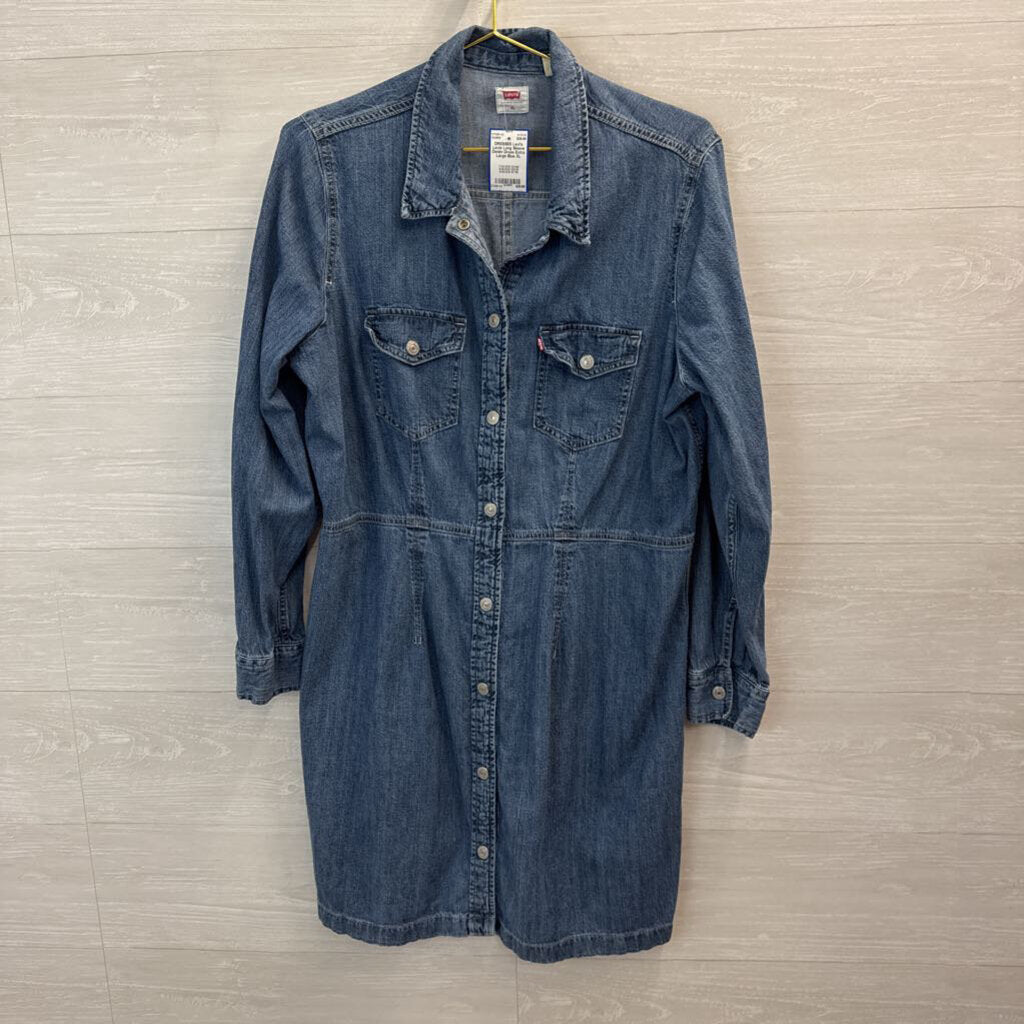 Levis Long Sleeve Denim Dress Extra Large