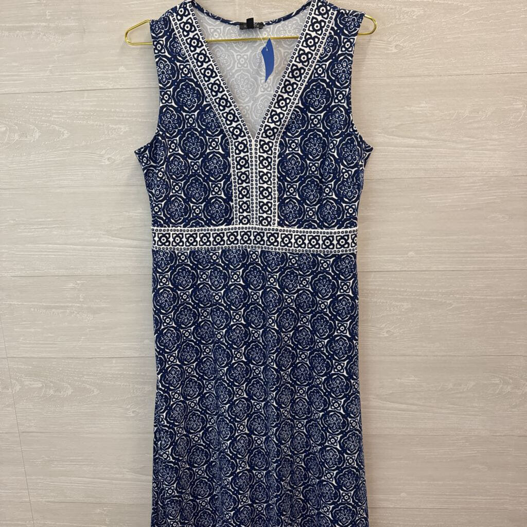 Talbots Printed Stretch Maxi Dress Medium