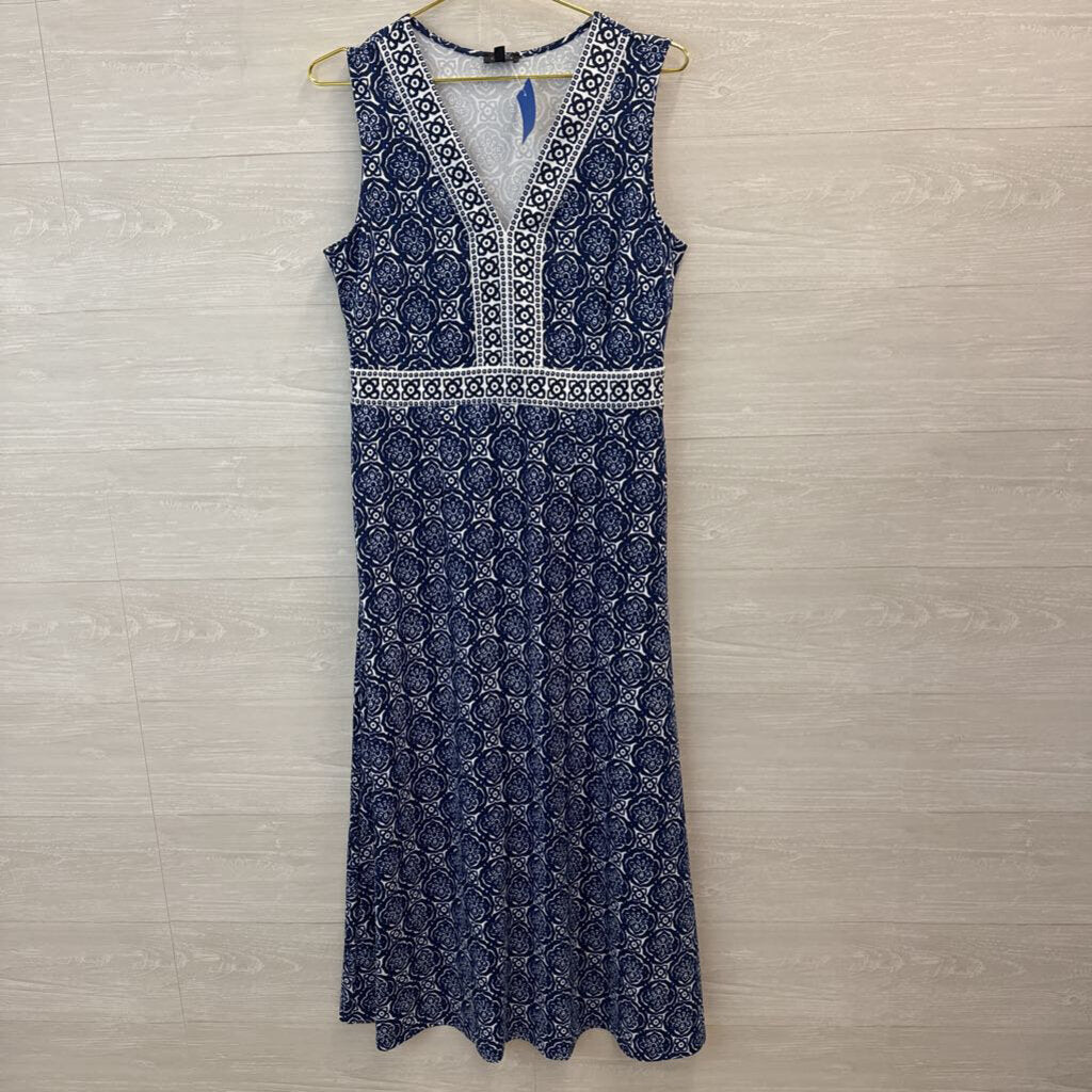 Talbots Printed Stretch Maxi Dress Medium